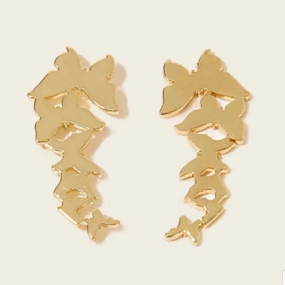 ♡Sarah♡ Butterfly Crawler Earrings - Picture 2 of 5